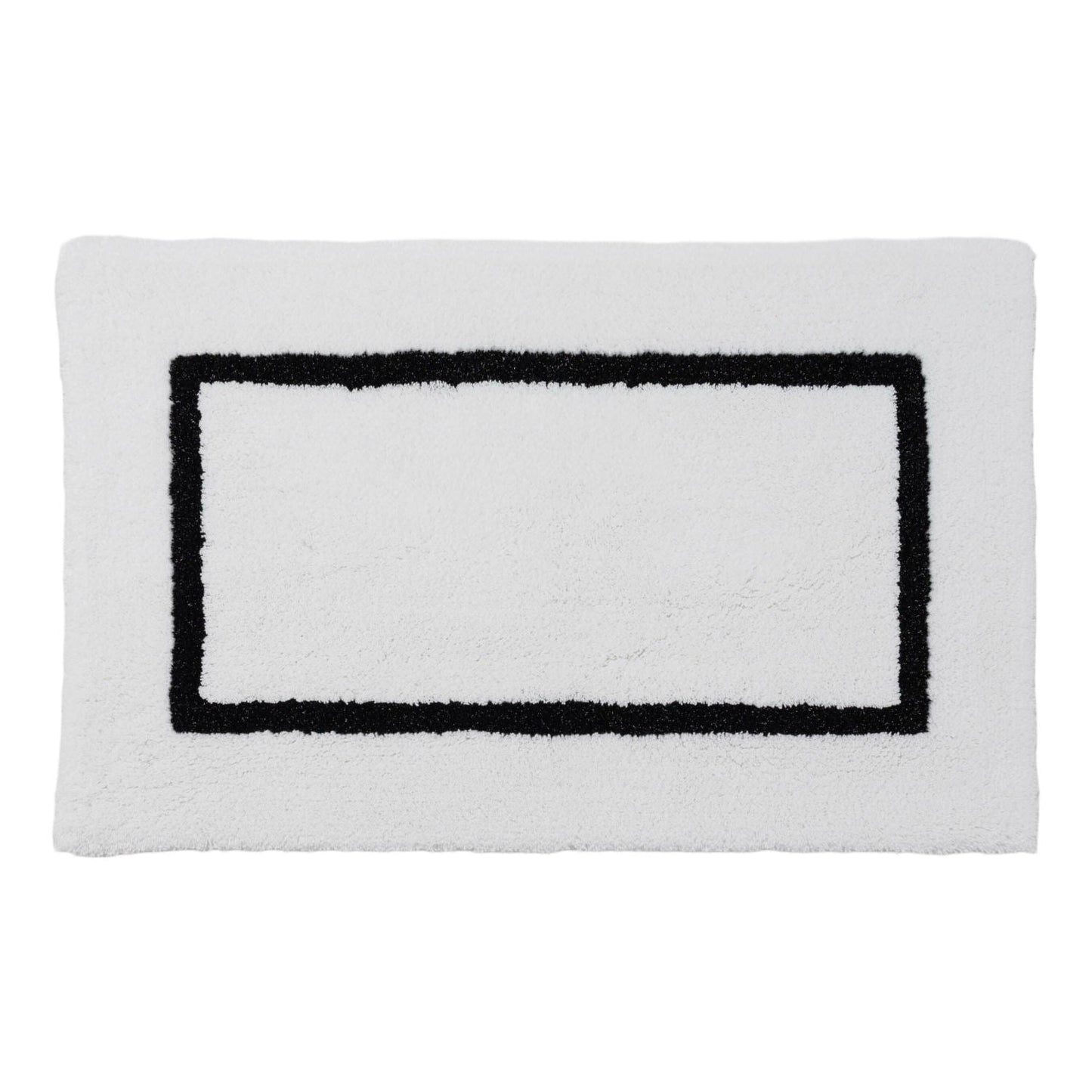 KARAT Luxury Black & White Egyptian Cotton Bathroom Rug - |VESIMI Design| Luxury Bathrooms and Home Decor