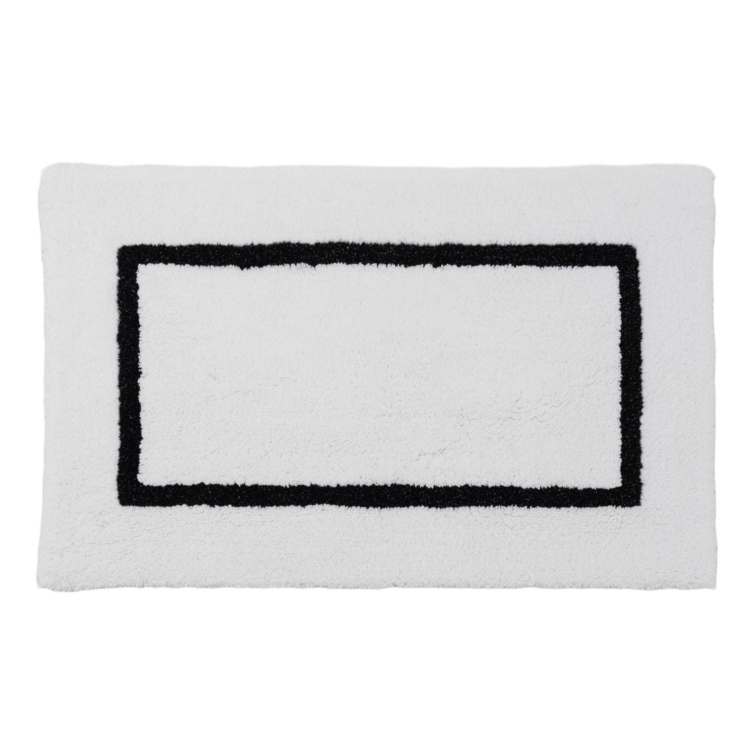 KARAT Luxury Black & White Egyptian Cotton Bathroom Rug - |VESIMI Design| Luxury Bathrooms and Home Decor