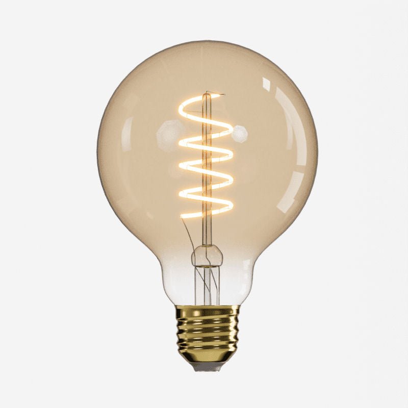 LED spiral filament light bulb, vintage look, E27, 2.5 W, 220 V, 9.5x14 cm - |VESIMI Design| Luxury Bathrooms and Home Decor