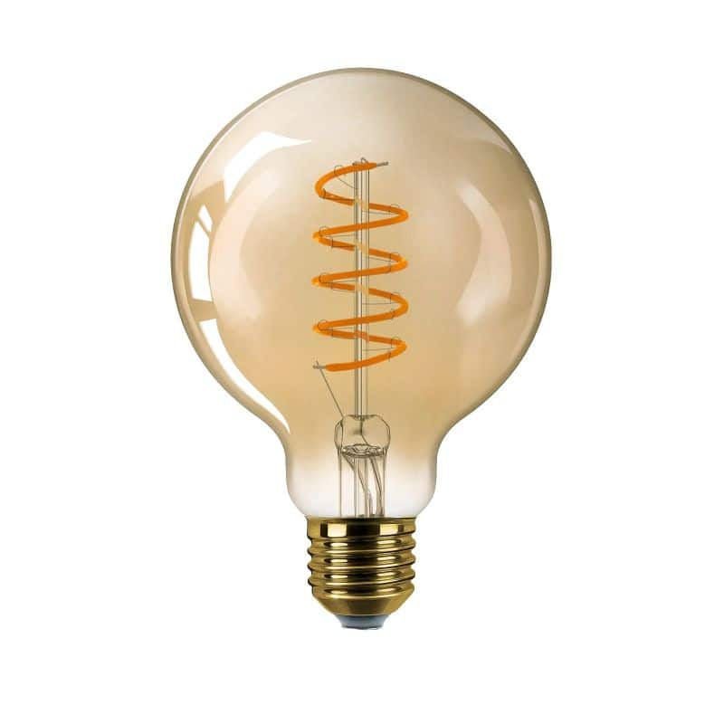 LED spiral filament light bulb, vintage look, E27, 2.5 W, 220 V, 9.5x14 cm - |VESIMI Design| Luxury Bathrooms and Home Decor