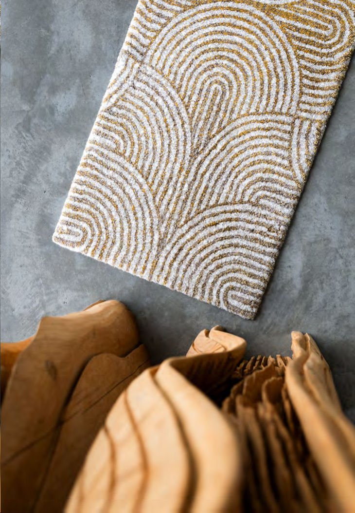 PETAL Egyptian Cotton Gold Bathroom Rug by Abyss & Habidecor - |VESIMI Design| Luxury Bathrooms and Home Decor