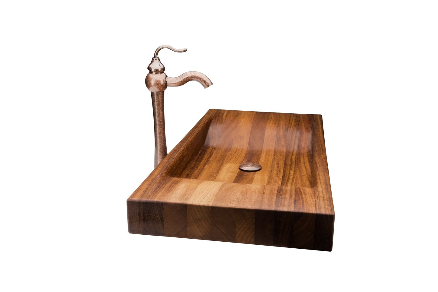 Elegant Design Bathroom Wooden Sink Combo with Antique Marble Faucet - |VESIMI Design|