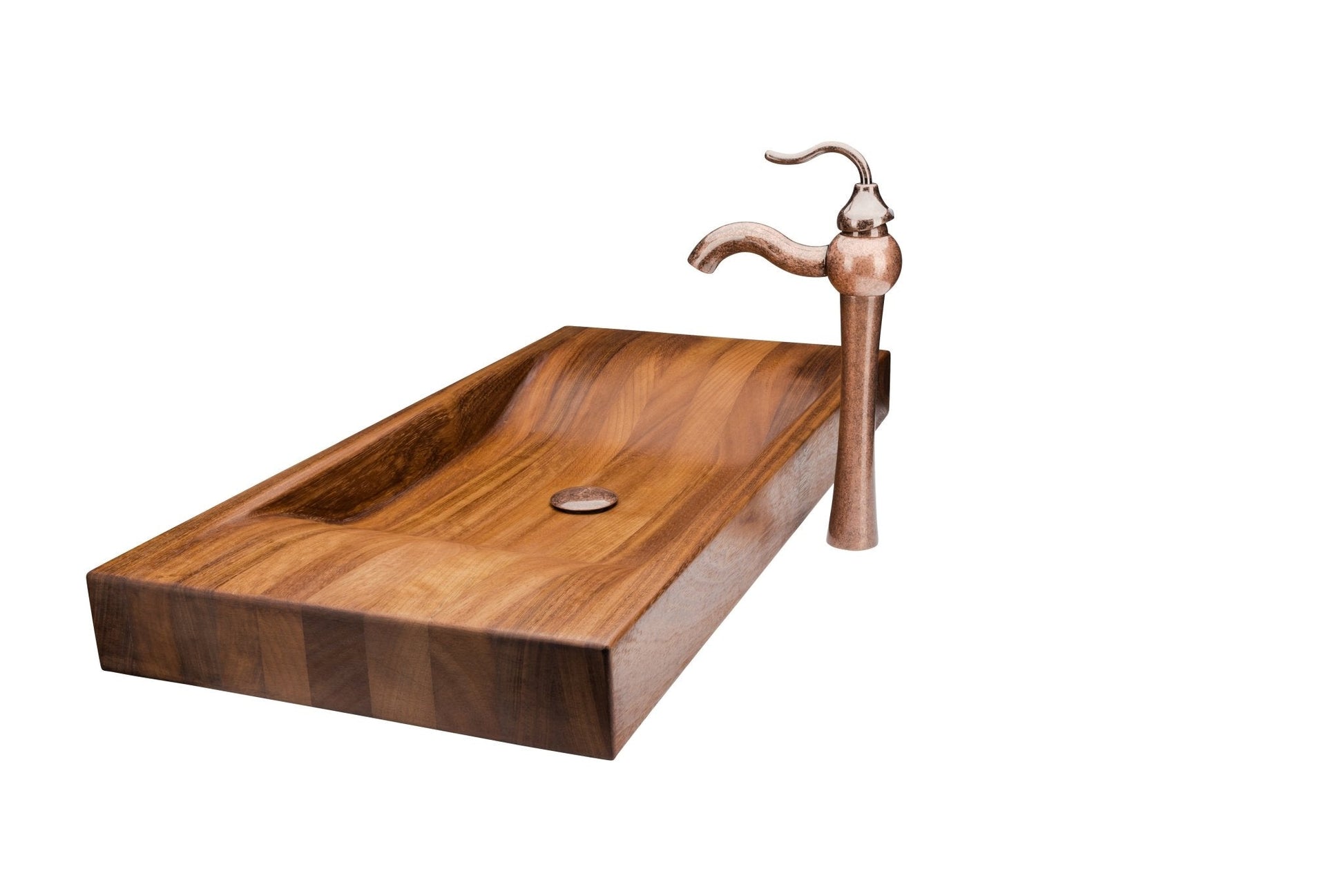 Elegant Design Bathroom Wooden Sink Combo with Antique Marble Faucet - |VESIMI Design|