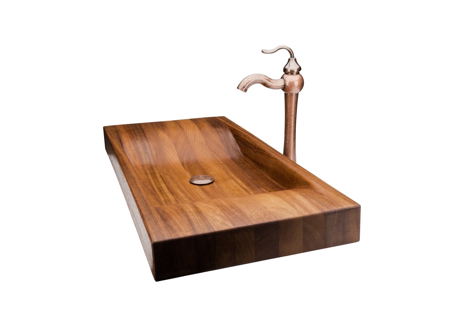 Elegant Design Bathroom Wooden Sink Combo with Antique Marble Faucet - |VESIMI Design|