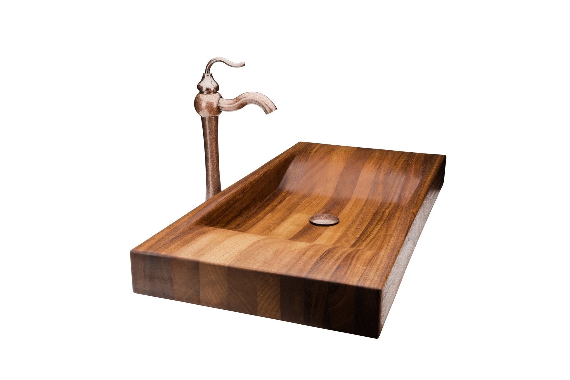 Elegant Design Bathroom Wooden Sink Combo with Antique Marble Faucet - |VESIMI Design|