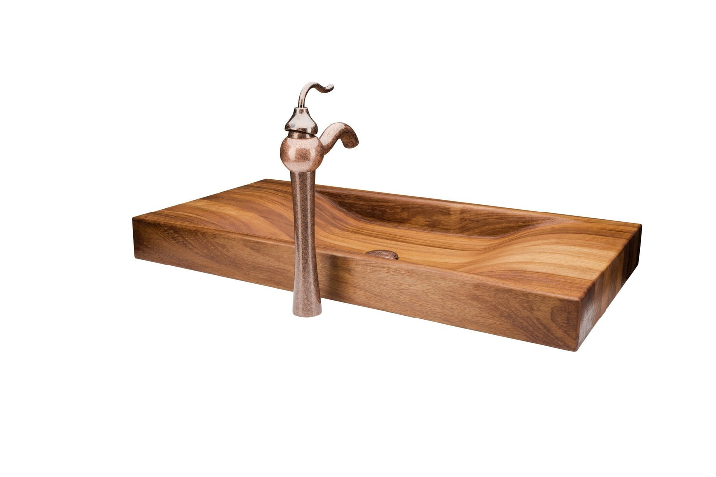 Elegant Design Bathroom Wooden Sink Combo with Antique Marble Faucet - |VESIMI Design|