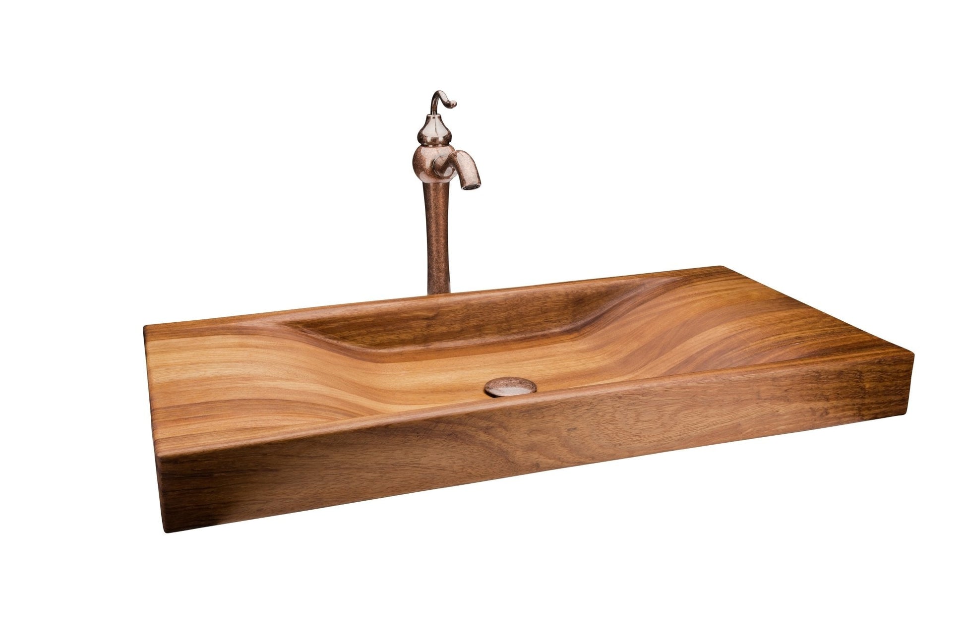 Elegant Design Bathroom Wooden Sink Combo with Antique Marble Faucet - |VESIMI Design|