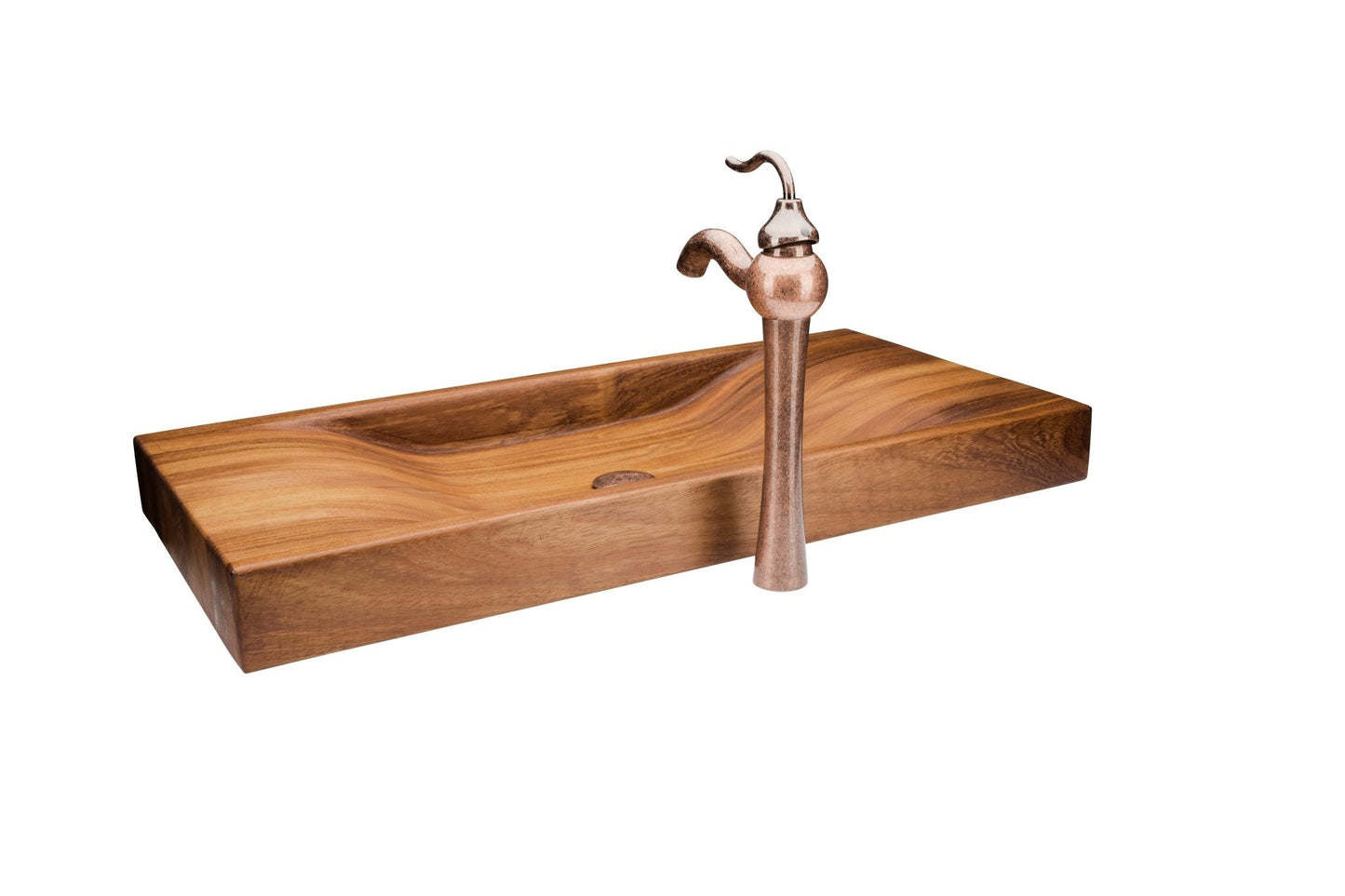 Elegant Design Bathroom Wooden Sink Combo with Antique Marble Faucet - |VESIMI Design|