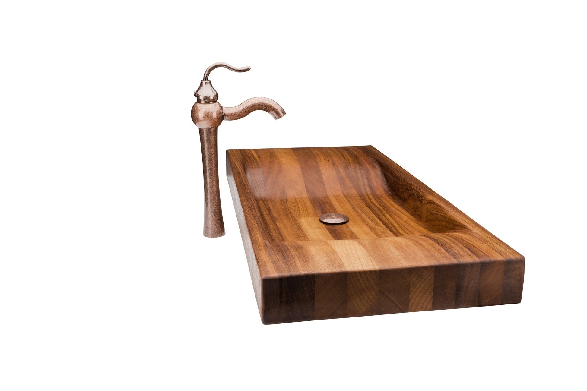 Elegant Design Bathroom Wooden Sink Combo with Antique Marble Faucet - |VESIMI Design|