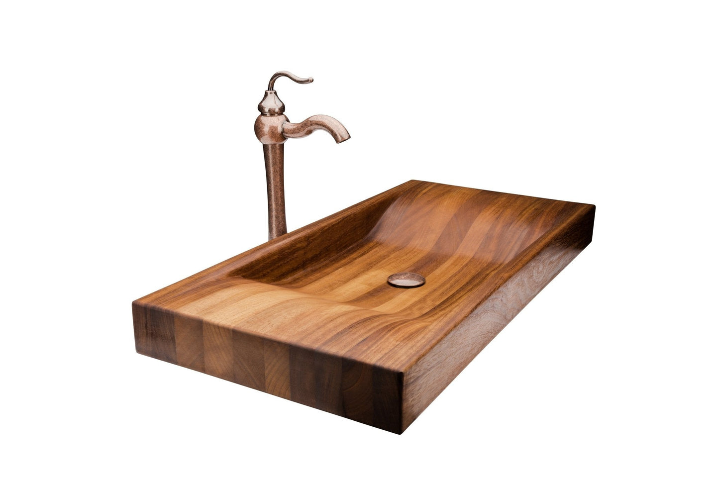 Elegant Design Bathroom Wooden Sink Combo with Antique Marble Faucet - |VESIMI Design|