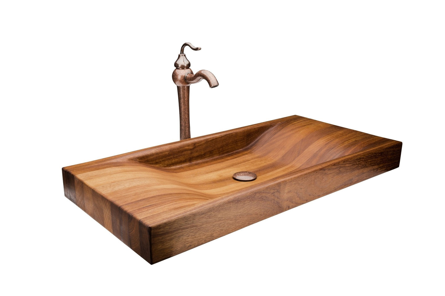 Elegant Design Bathroom Wooden Sink Combo with Antique Marble Faucet - |VESIMI Design|