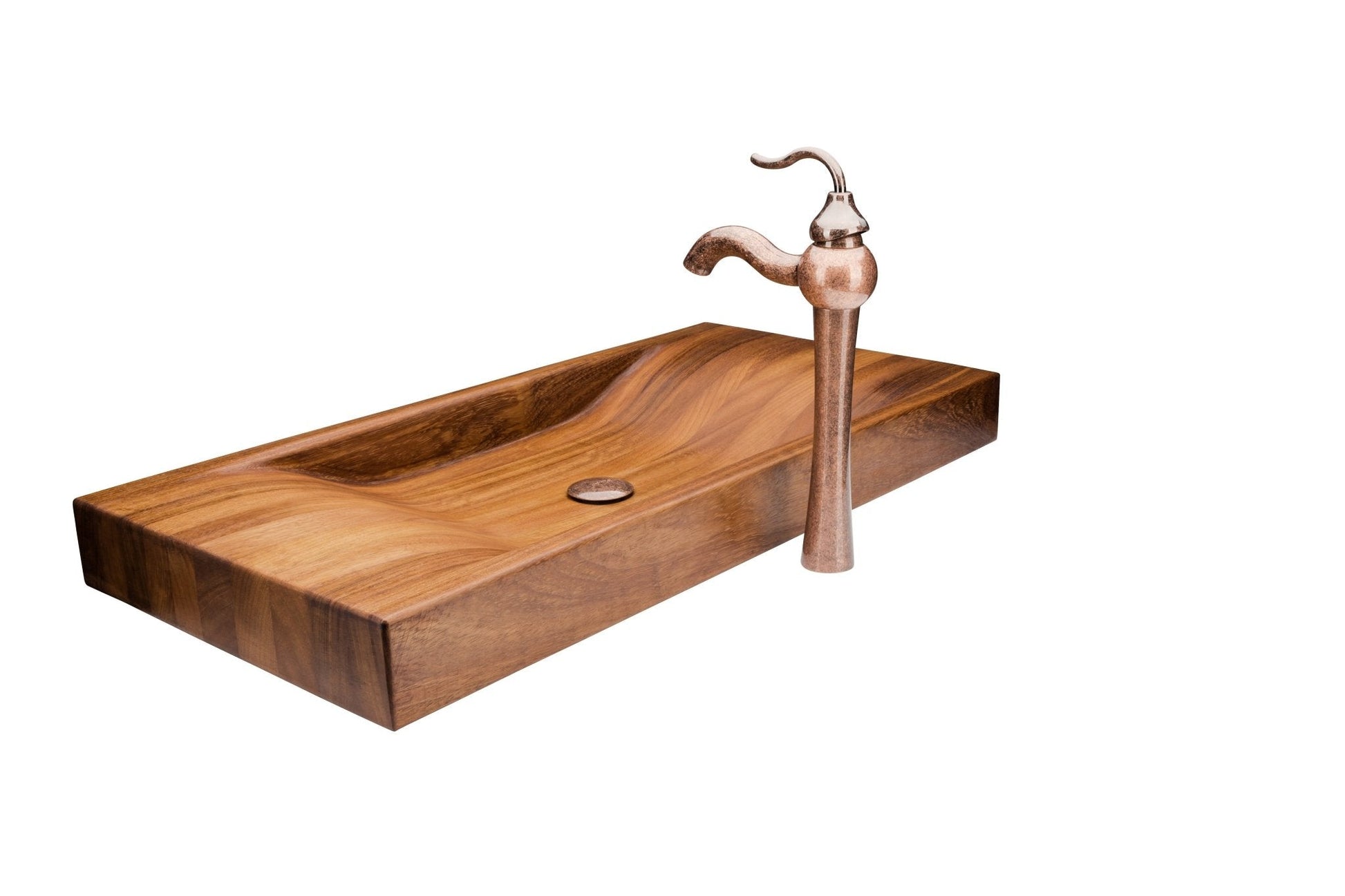 Elegant Design Bathroom Wooden Sink Combo with Antique Marble Faucet - |VESIMI Design|