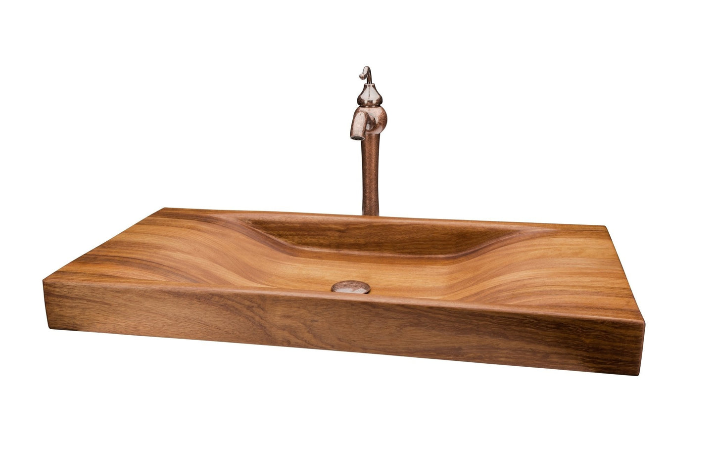 Elegant Design Bathroom Wooden Sink Combo with Antique Marble Faucet - |VESIMI Design|