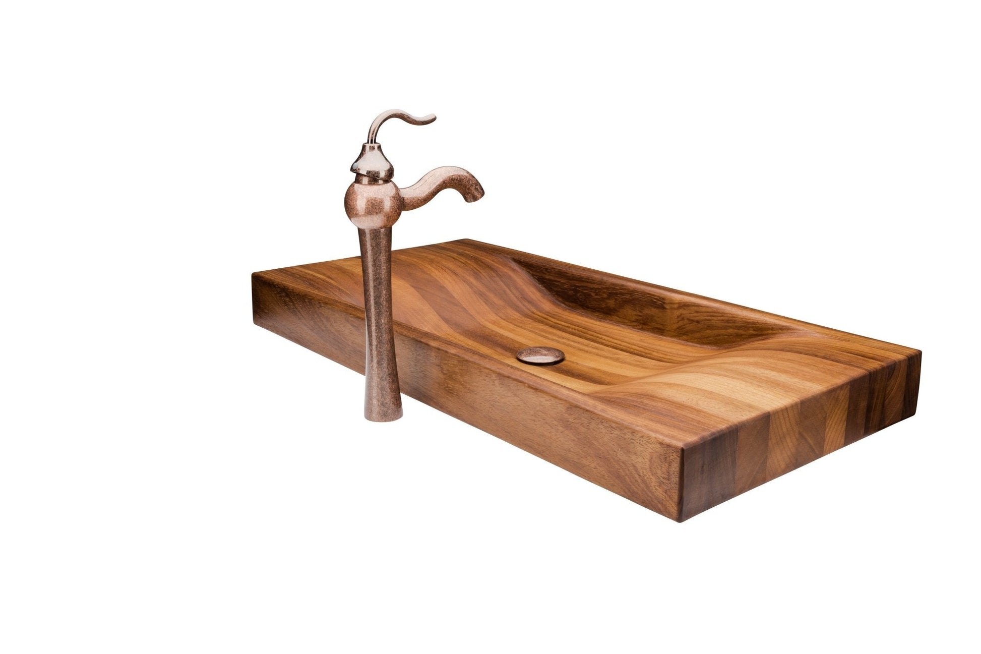 Elegant Design Bathroom Wooden Sink Combo with Antique Marble Faucet - |VESIMI Design|