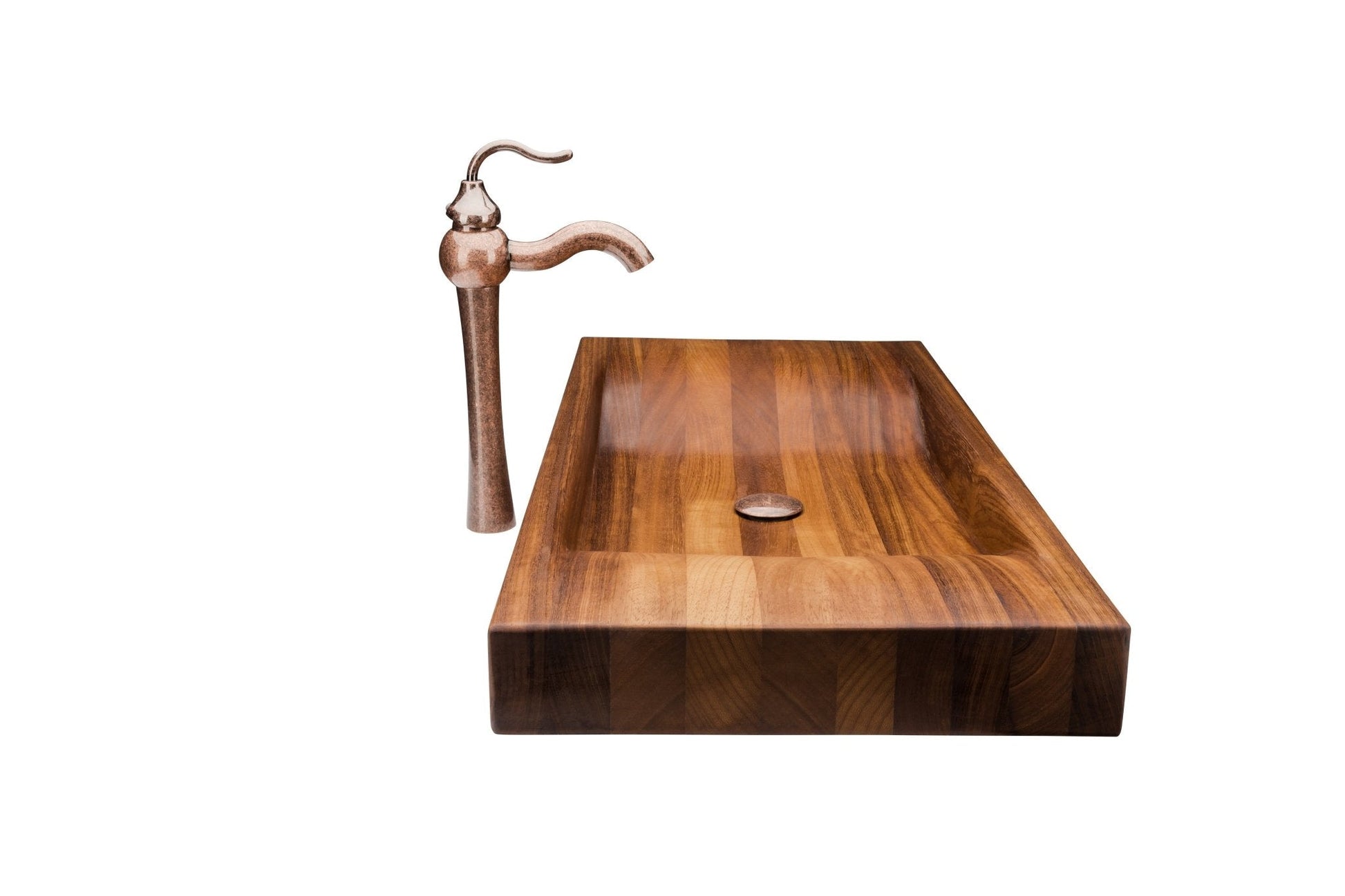 Elegant Design Bathroom Wooden Sink Combo with Antique Marble Faucet - |VESIMI Design|