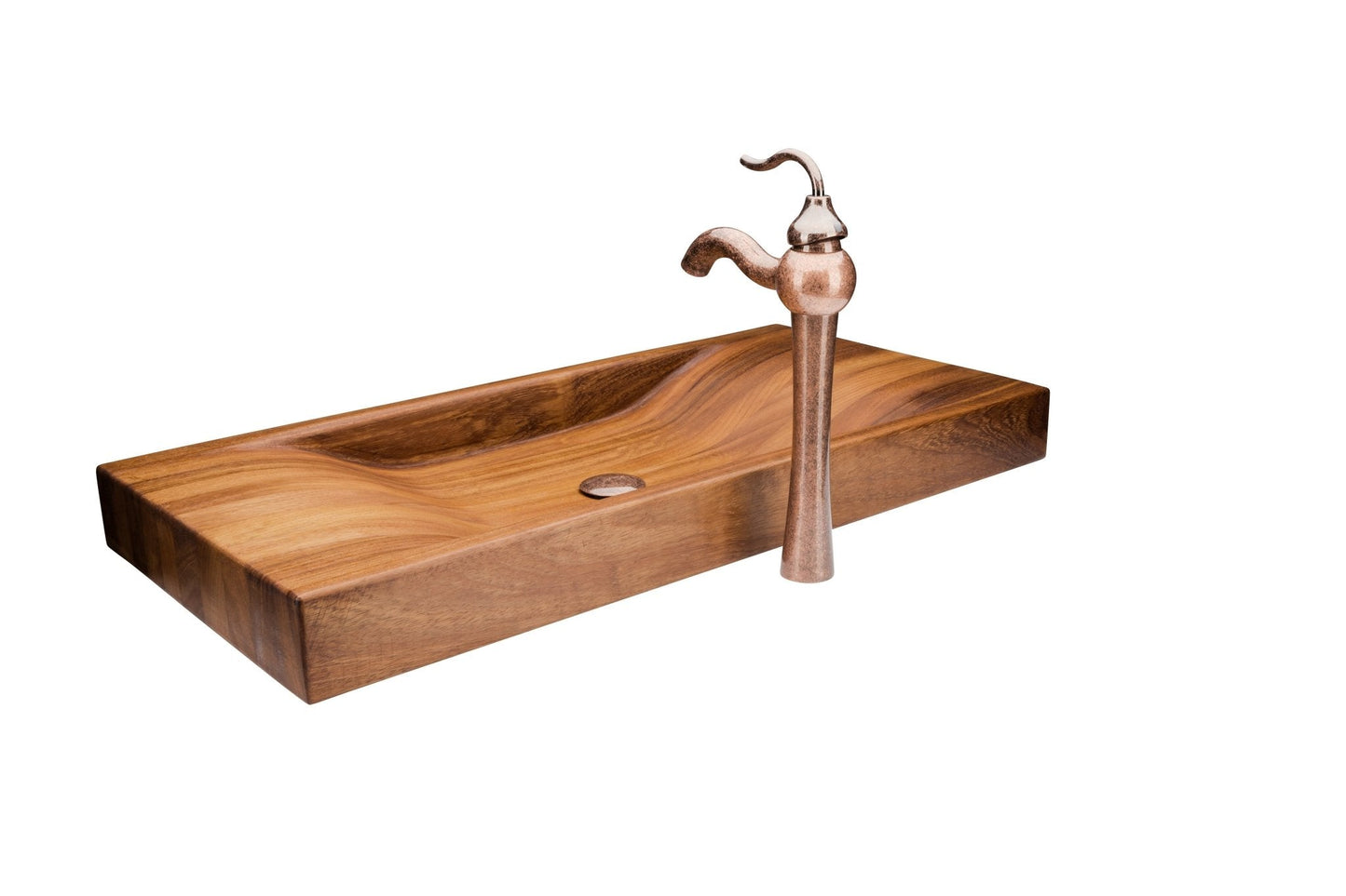 Elegant Design Bathroom Wooden Sink Combo with Antique Marble Faucet - |VESIMI Design|