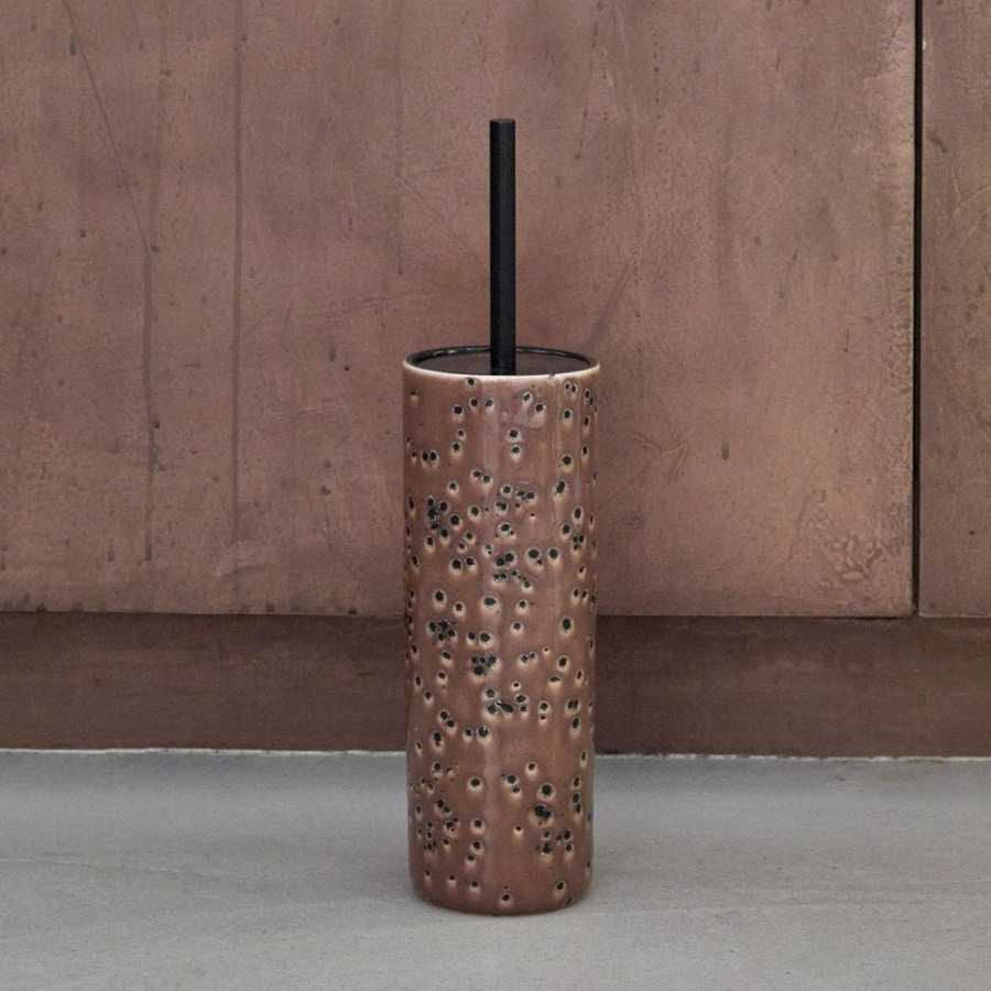 Luxury Brown Bathroom Accessories - Toilet Brush Holder - |VESIMI Design| Luxury and Rustic bathrooms online