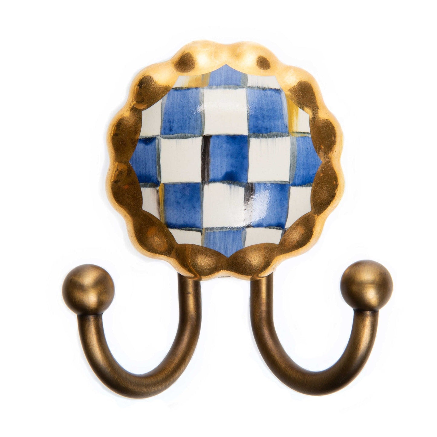 Royal Check Retro Style Blue Hook - |VESIMI Design|